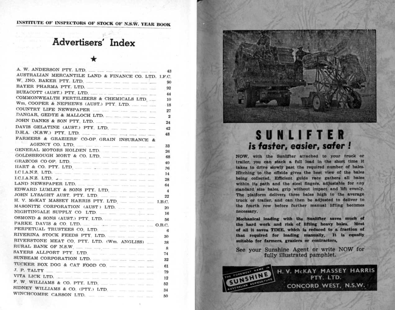 1954 Page Advertisers